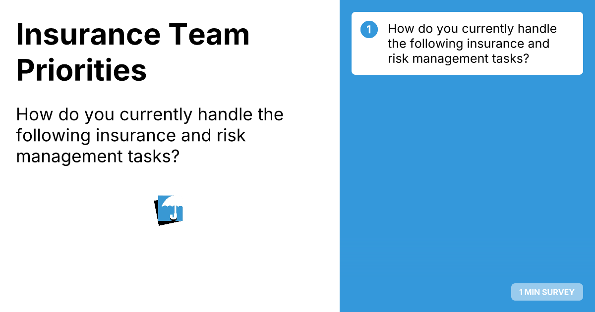 Insurance Team Priorities